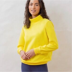 Dudley Stephens‎ Tuckernuck Baldwin turtleneck terry fleece pullover L yellow